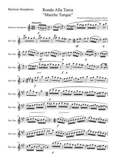 Rondo Alla Turca (Turkish March) (arr. Zachary Corbett)