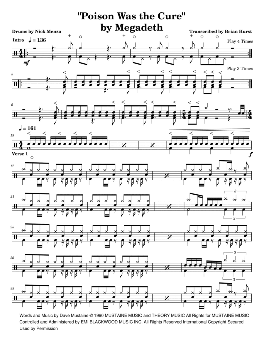 Poison Was The Cure (arr. Brian Hurst)