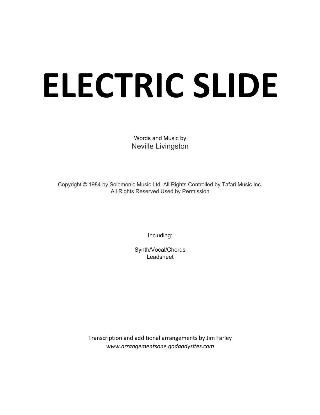 Electric Slide (arr. Jim Farley)