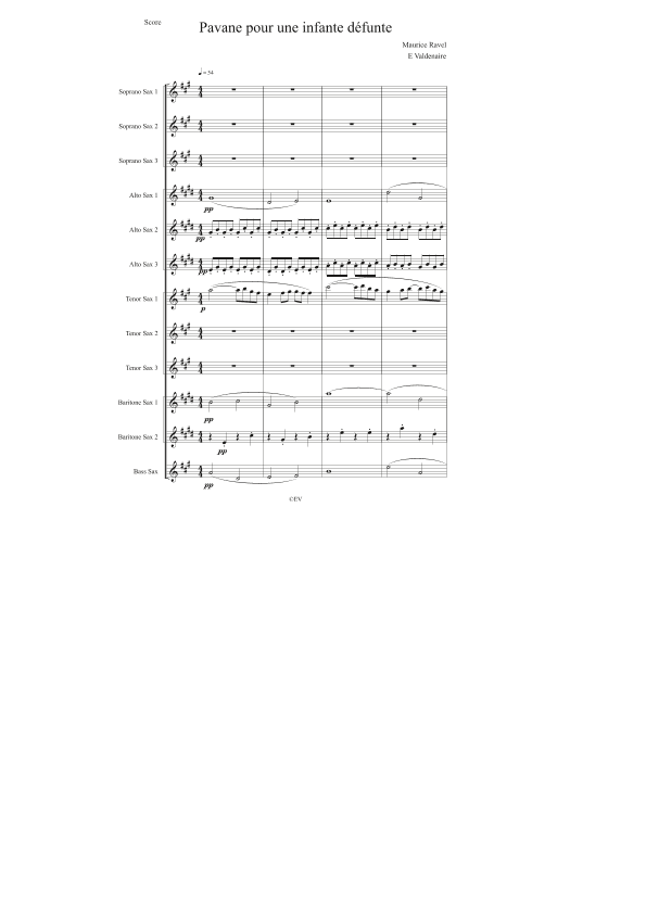 Pavane pour une infante défunte (arr. Eric Valdenaire)