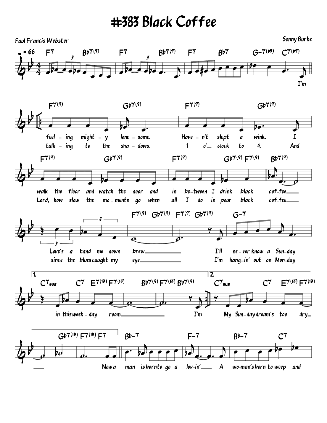 Black Coffee (arr. John Fries)