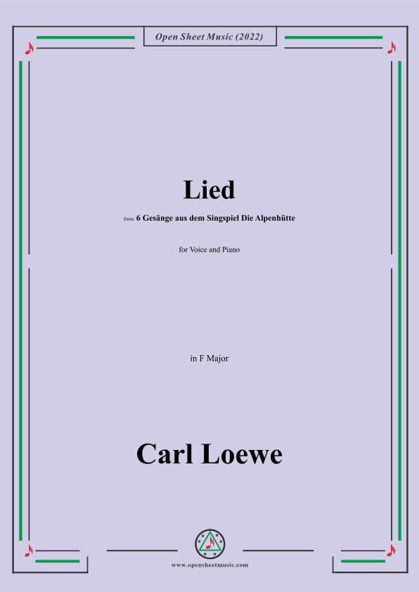 Loewe-Lied,in F Major,for Voice and Piano (arr. OSM Press)
