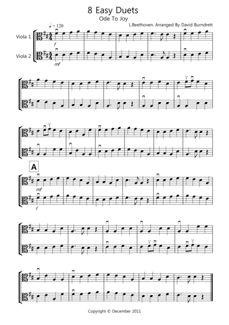 8 Easy Duets for Viola (arr. David Burndrett)