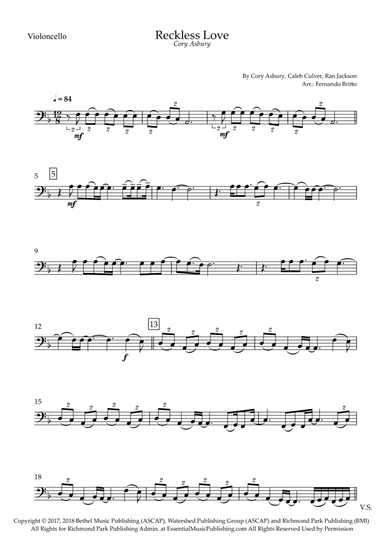 Reckless Love (arr. Fernando Britto)