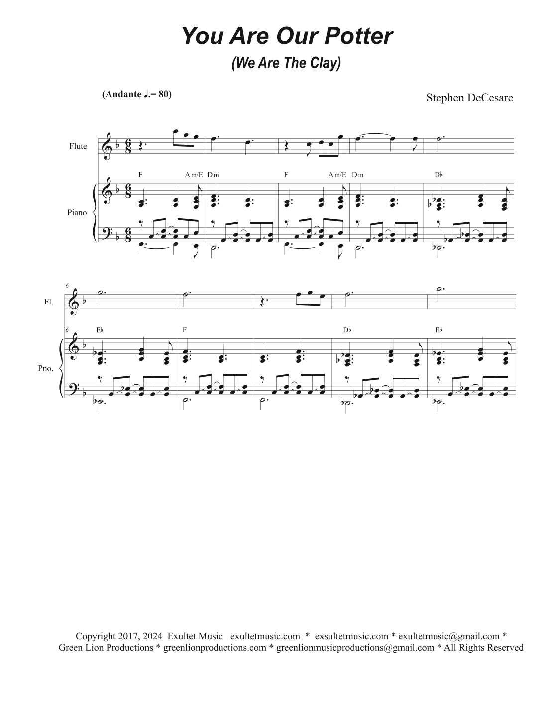 You Are Our Potter (We Are The Clay) (SATB Alternate)