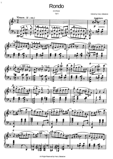 Chopin- Rondo à la mazur in F major, Op. 5 (arr. Harry Sebastian)