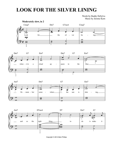 Look for the Silver Lining (arr. Mark Phillips)