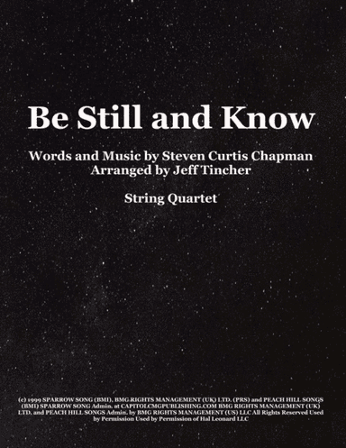 Be Still And Know (arr. Jeff Tincher)