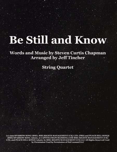 Be Still And Know (arr. Jeff Tincher)