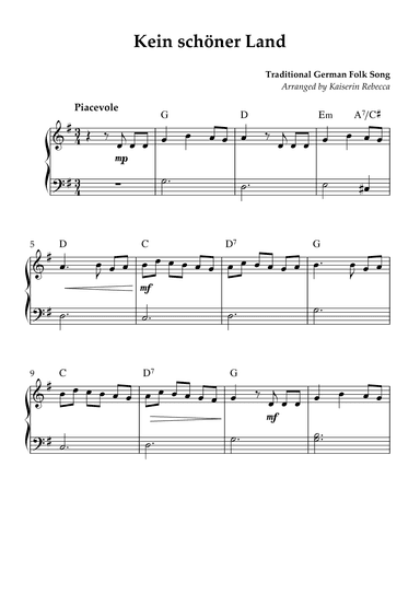 Kein schöner Land (arr. Kaiserin Rebecca)