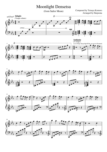 Sailor Moon - Main Title (arr. Harpsona)
