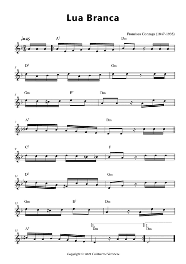 Lua Branca (Lead Sheet) (arr. Guilherme Veroneze)