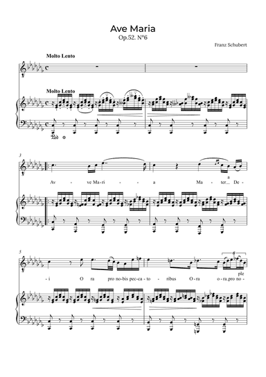 Ave Maria Schubert - Tenor in Cb (arr. Alex Nunes Rodrigues)