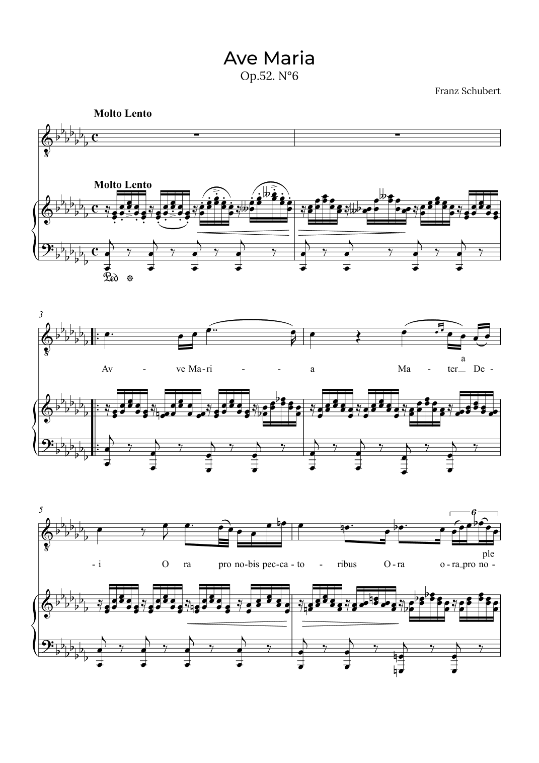 Ave Maria Schubert - Tenor in Cb (arr. Alex Nunes Rodrigues)