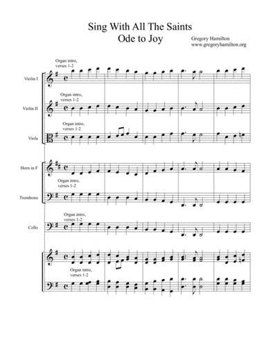 Ode to Joy - hymn concertanto - Sing With All the Saints (arr. Gregory Hamilton)
