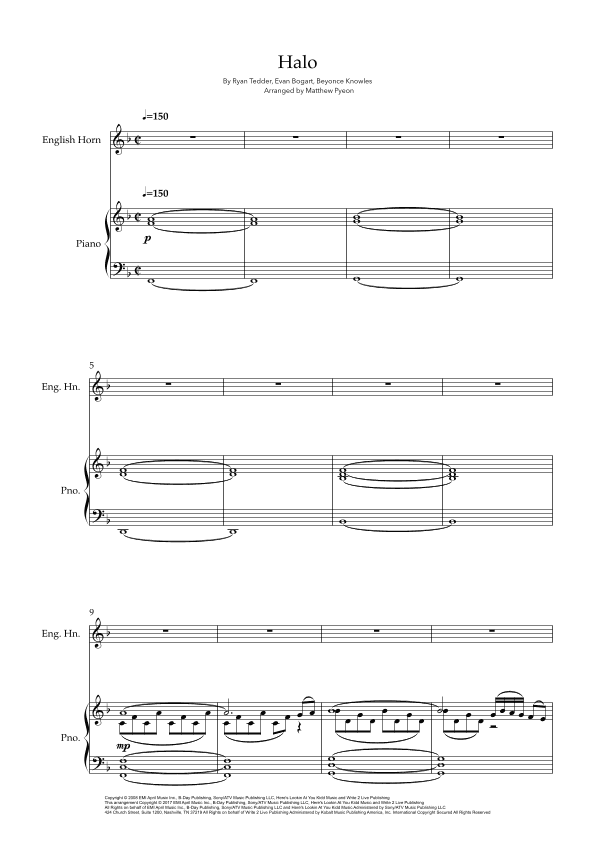 Halo (arr. Matthew pyeon)
