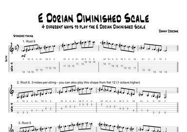 E Dorian Diminished Scale (4 Ways to Play)