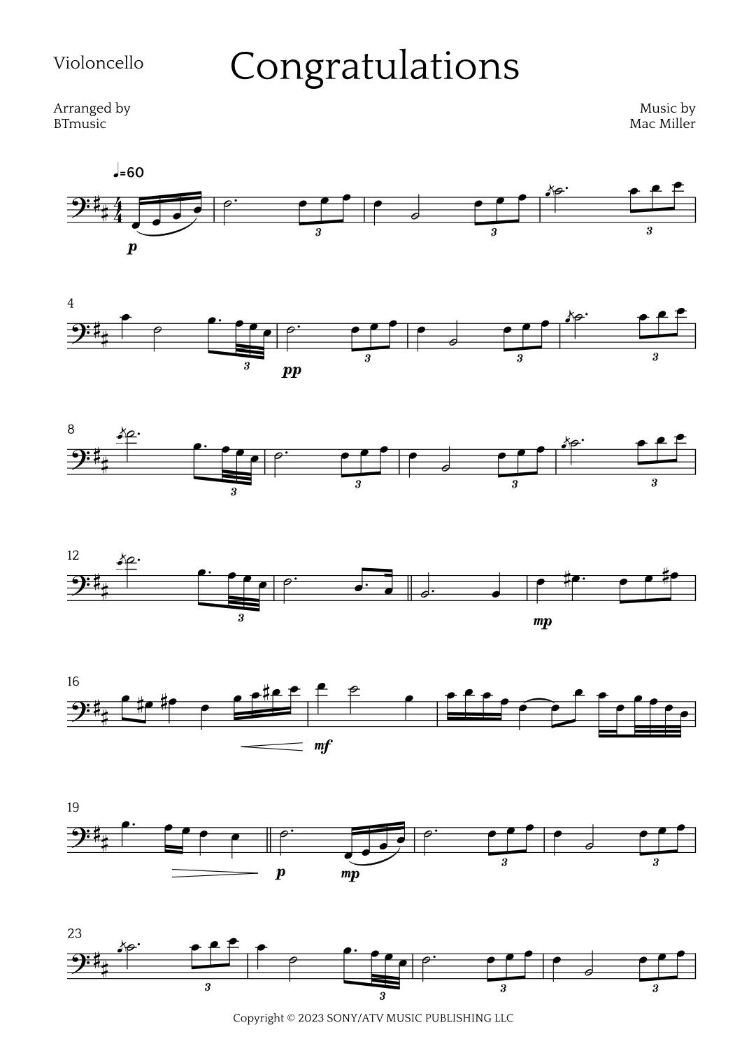 Congratulations (arr. BTmusic)