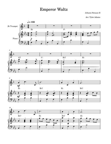 Emperor Waltz (Trumpet Solo and Piano) (arr. Tyler Adams)