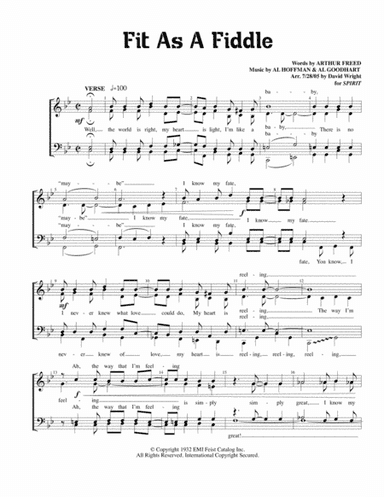 Fit As A Fiddle (arr. David Wright)