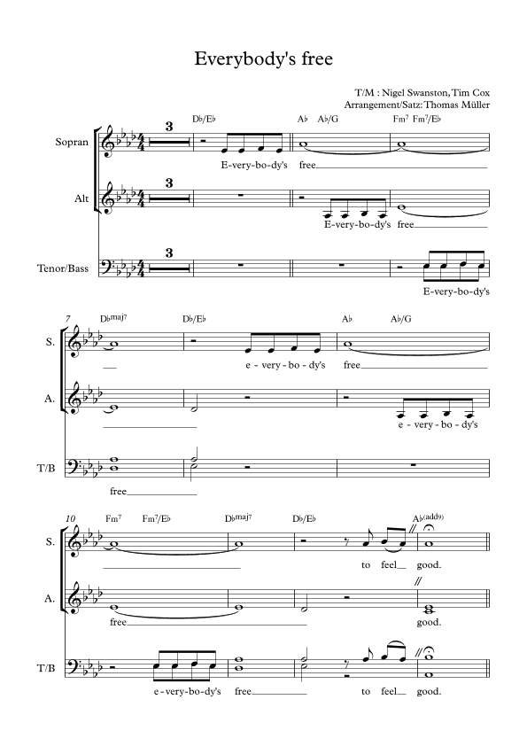 Everybody's Free (to Feel Good) (arr. Thomas Müller)