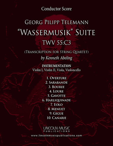 Telemann – Wassermusik Suite Complete (for String Quartet) (arr. Kenneth Abeling)
