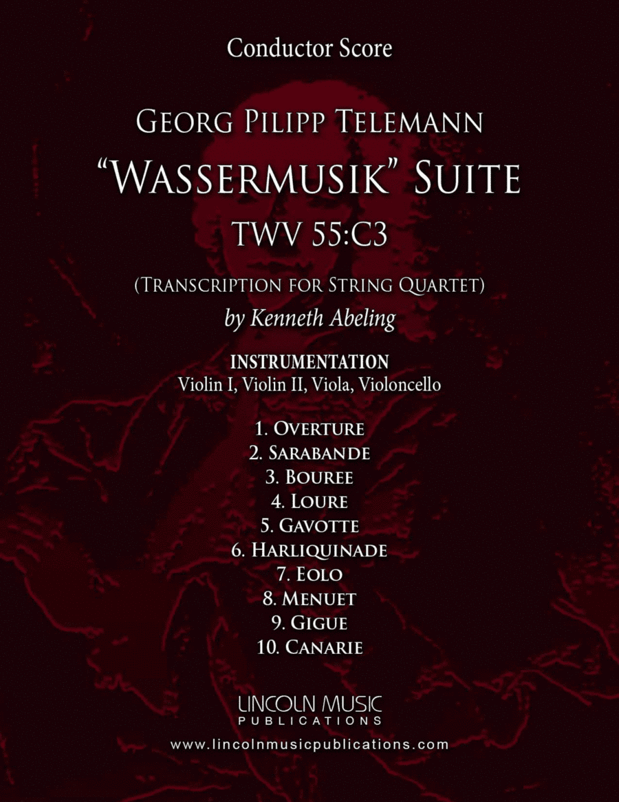 Telemann – Wassermusik Suite Complete (for String Quartet) (arr. Kenneth Abeling)