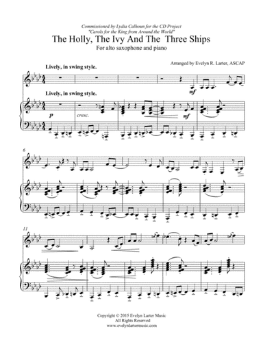 The Holly, The Ivy And The Three Ships (arr. Evelyn Larter Music)