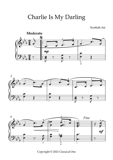 Scottish Air - Charlie Is My Darling(With Note name) (arr. MPS)
