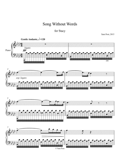 Song without Words (for Stacy), op. 14