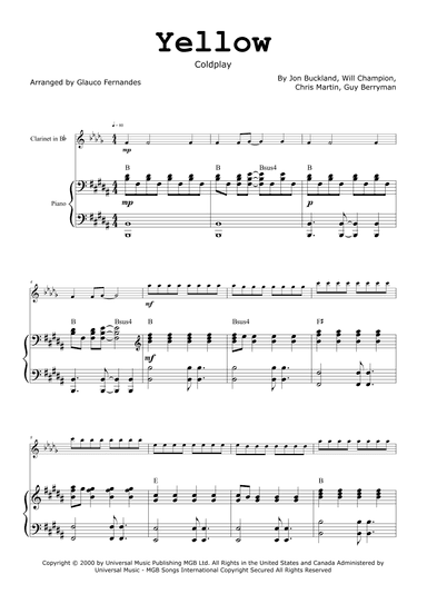 Yellow (arr. Glauco Fernandes)