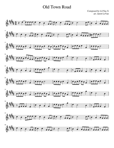 Old Town Road (remix) (arr. Jarett LeVan)