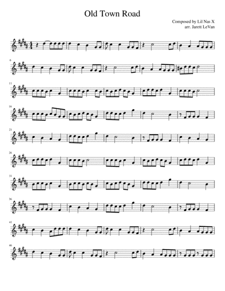 Old Town Road (remix) (arr. Jarett LeVan)