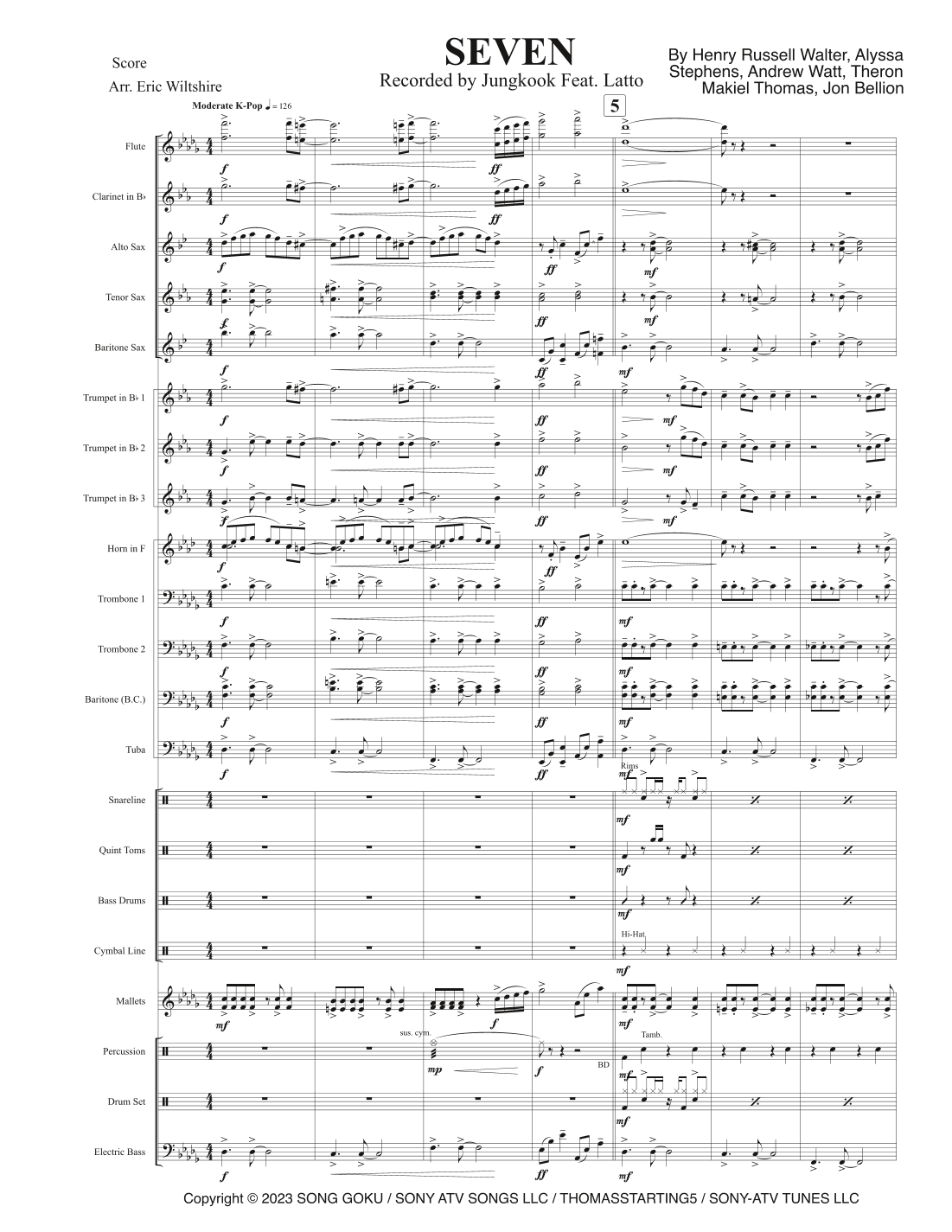 Seven (arr. Eric Wiltshire)