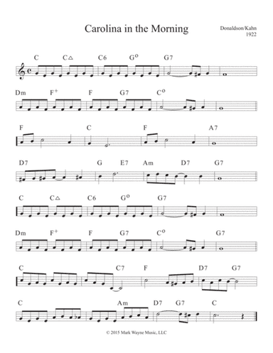 Carolina in the Morning (arr. Mark Huxhold)