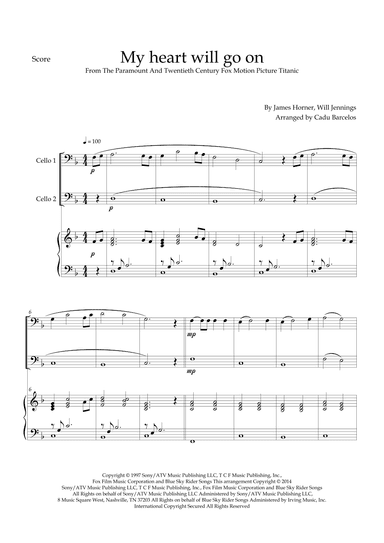 My Heart Will Go On (love Theme From 'titanic') (arr. Cadu Barcelos)