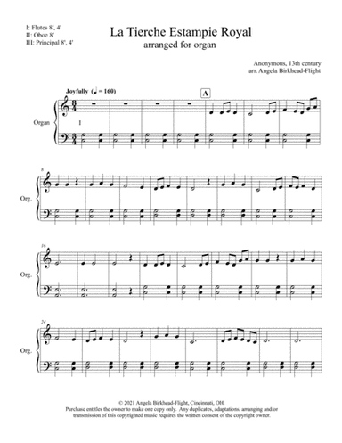 La Tierche Estampie Roial (Part of the Medieval Wedding Collection) (arr. Angela Birkhead-Flight)