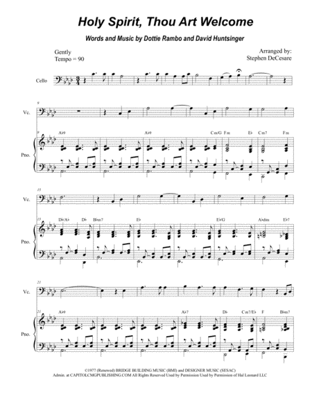 Holy Spirit, Thou Art Welcome (arr. Stephen DeCesare)