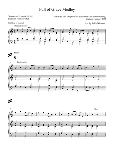 Full of Grace Medley for flute or clarinet (arr. Faith Winston)