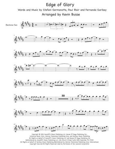 The Edge Of Glory (arr. Kevin Busse)