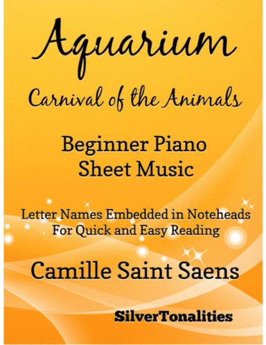 Aquarium Carnival of the Animals Beginner Piano Sheet Music (arr. SilverTonalities)