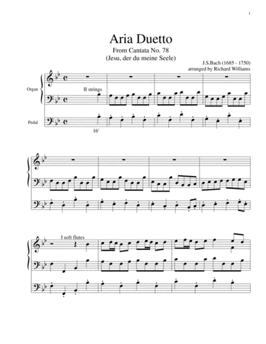 Aria Duetto from Cantata No.78 (arr. Richard Williams)