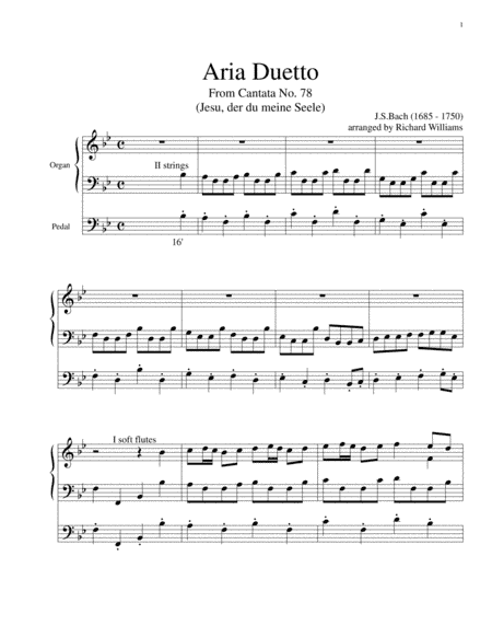 Aria Duetto from Cantata No.78 (arr. Richard Williams)