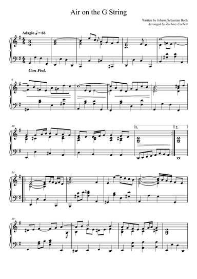 Air On The G String (arr. Zachary Corbett)