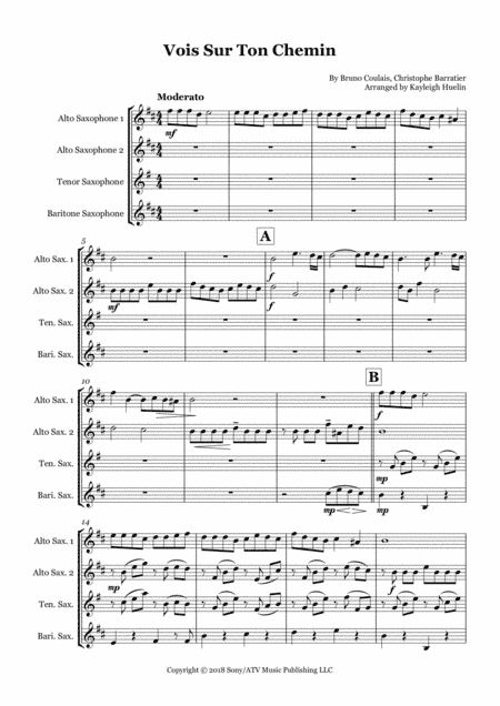 Vois Sur Ton Chemin (arr. Kayleigh Huelin)