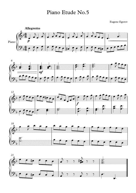 Piano Etude No.5 in D Minor