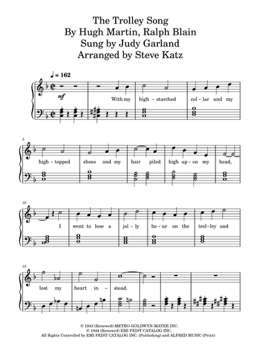 The Trolley Song (arr. Steve Katz)