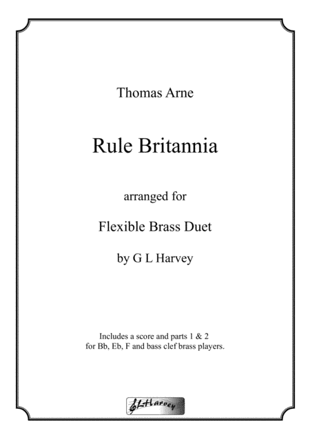 Rule Britannia for Flexible Brass Duet (arr. G L Harvey)
