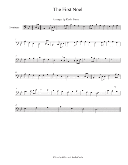 The First Noel - Trombone (arr. Kevin Busse)