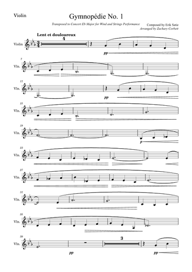 Gymnopédie No. 1 (arr. Zachary Corbett)